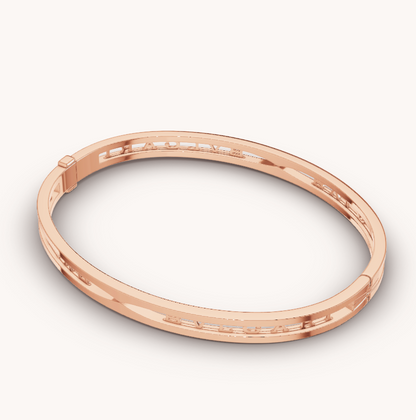 [⭐Luxery]ZERO 1 SPIRAL-LOGO-ARMBAND IN ROSÉGOLD