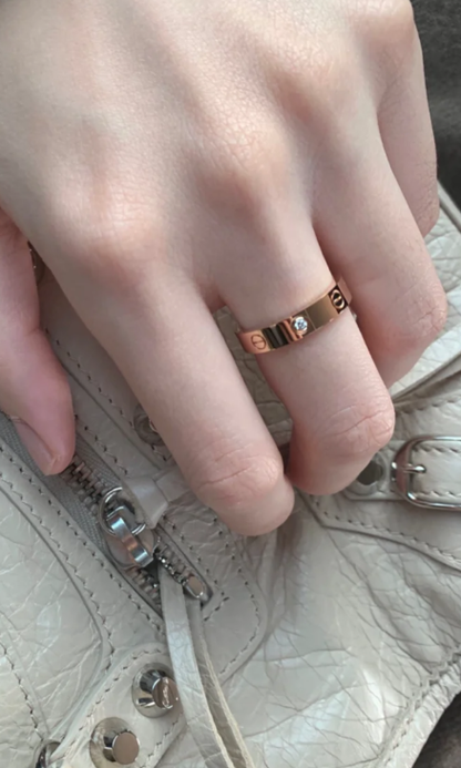 [Luxery]LOVE RING 4MM 1 DIAMOND