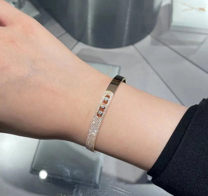 [Luxery]Move Noa Rose Gold Pavé Diamond Bangle Bracelet