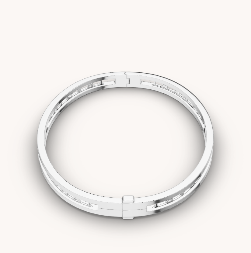 [⭐ラグジュアリー]ZERO 1 スパイラルロゴ シルバーブレスレット
