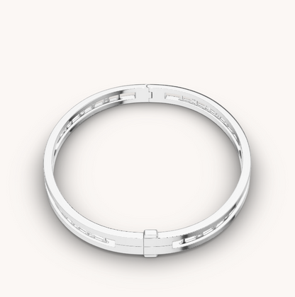 [⭐ラグジュアリー]ZERO 1 スパイラルロゴ シルバーブレスレット