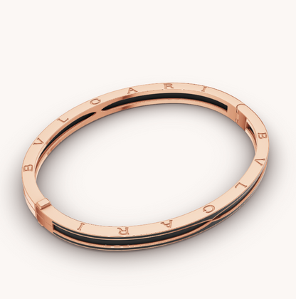 [⭐Luxus]ZERO 1 ROSÉGOLD MIT MATT-SCHWARZEM KERAMIKARMBAND