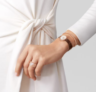 [Luxery]Five-row diamond ring