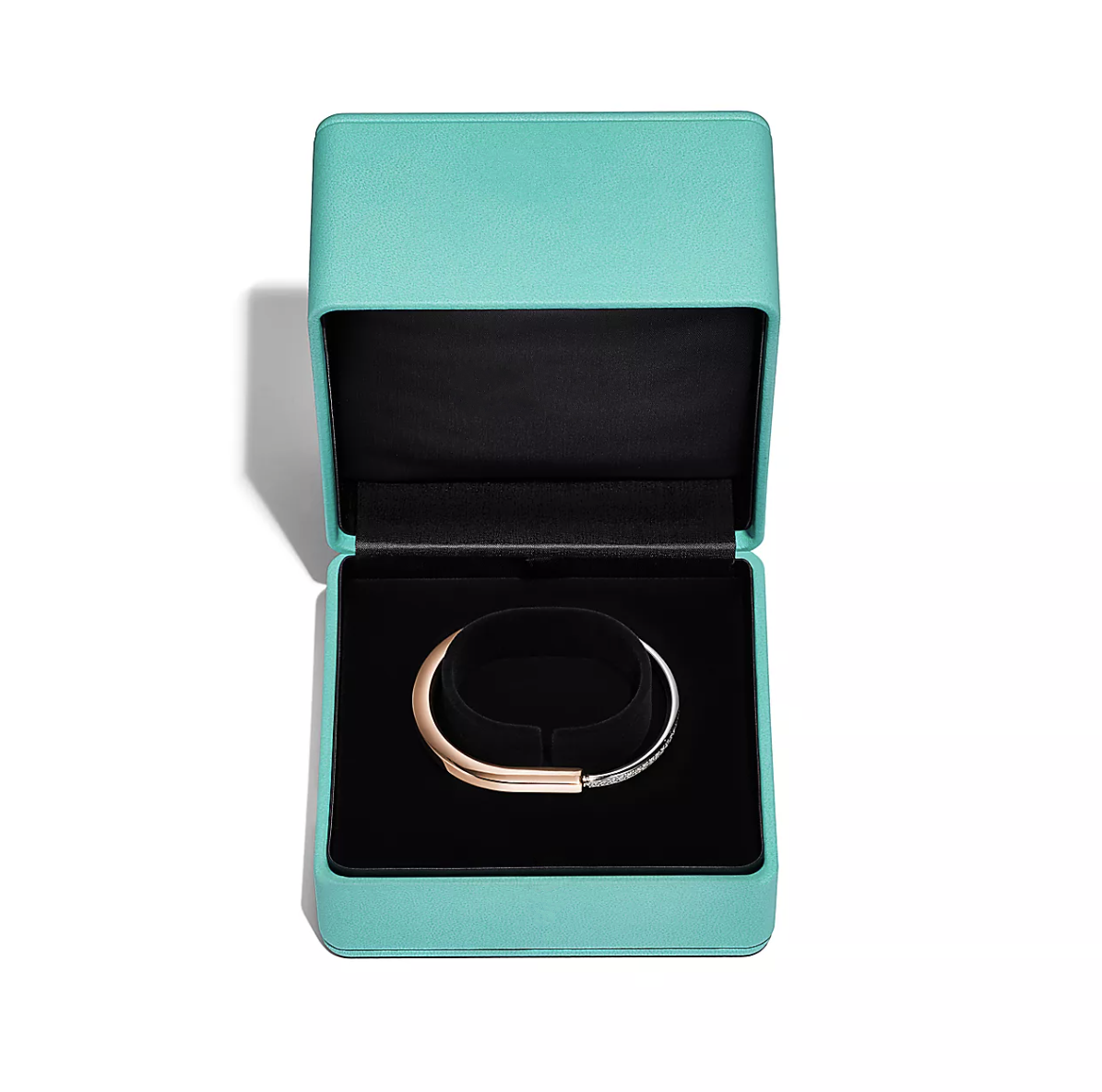 [⭐Luxery Jewels]LOCK BRACELET ROSE AND WHITE GOLD DIAMOND