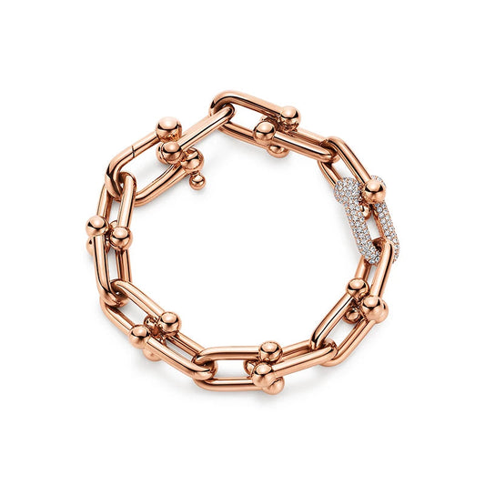 [⭐Luxery Jewels]HARDWEAR BRACELET PINK GOLD AND SILVER DIAMOND