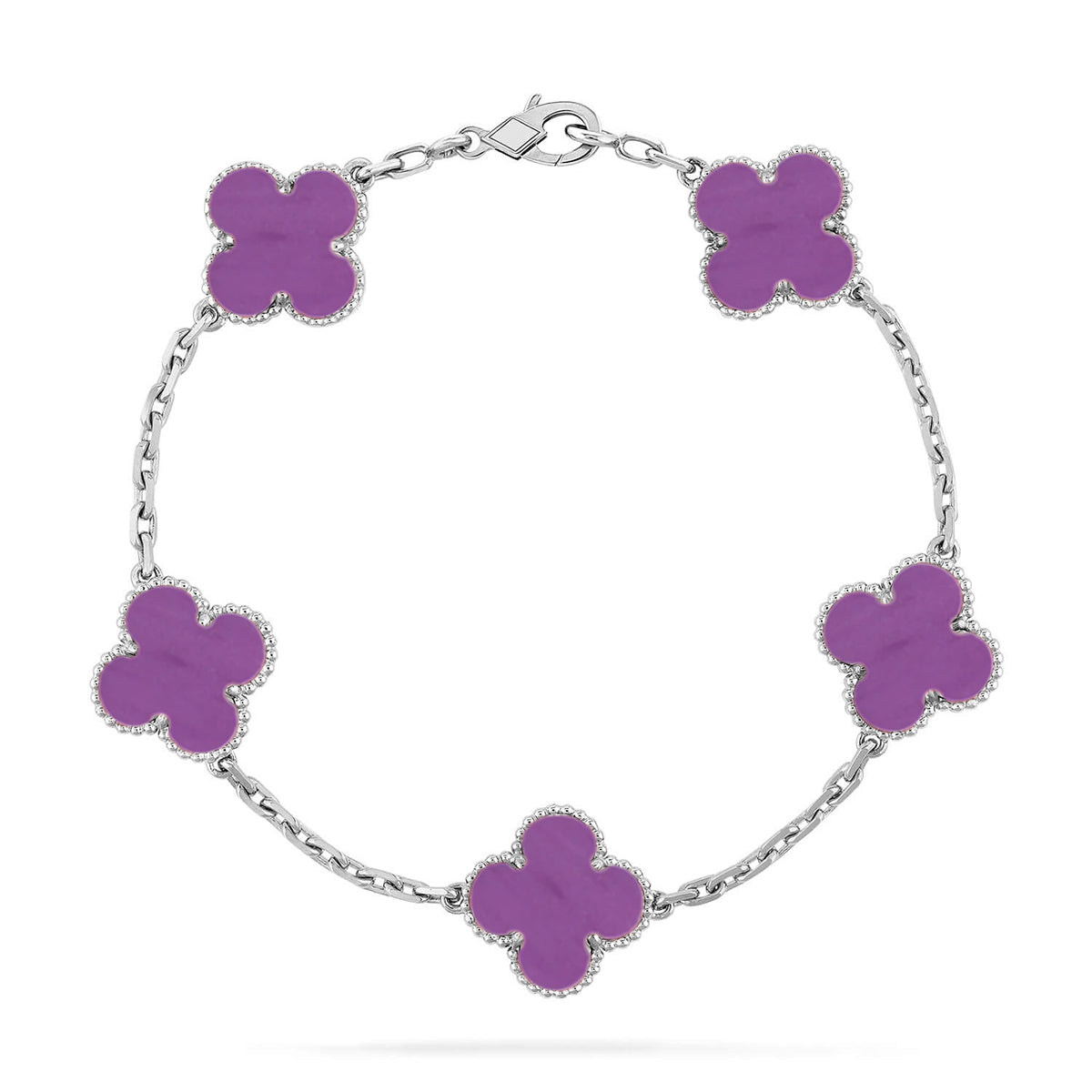 [Luxery] CLOVER 5 MOTIF VIOLET BRACELET COLLECTION