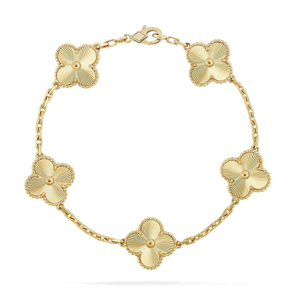 [Luxery] CLOVER 5 MOTIF LASER BRACELET COLLECTION