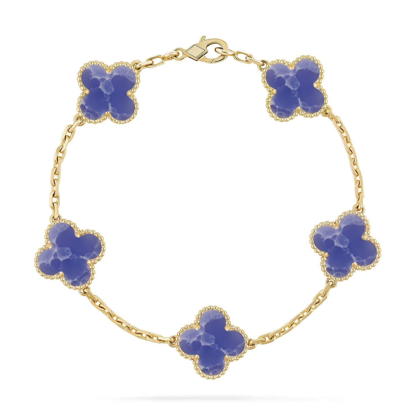 [Luxery]CLOVER 5 MOTIF BLUE VEINS BRACELET COLLECTION