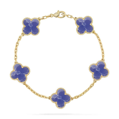 [Luxery]CLOVER 5 MOTIF BLUE VEINS BRACELET COLLECTION