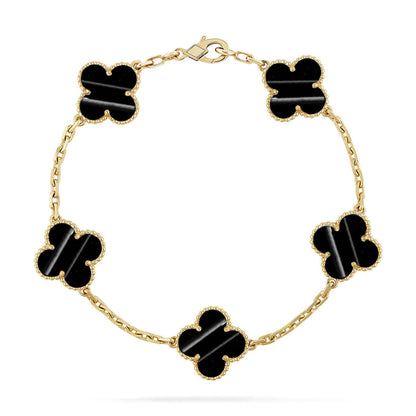 [Luxery] CLOVER 5 MOTIF PULSAR STONE BRACELET COLLECTION