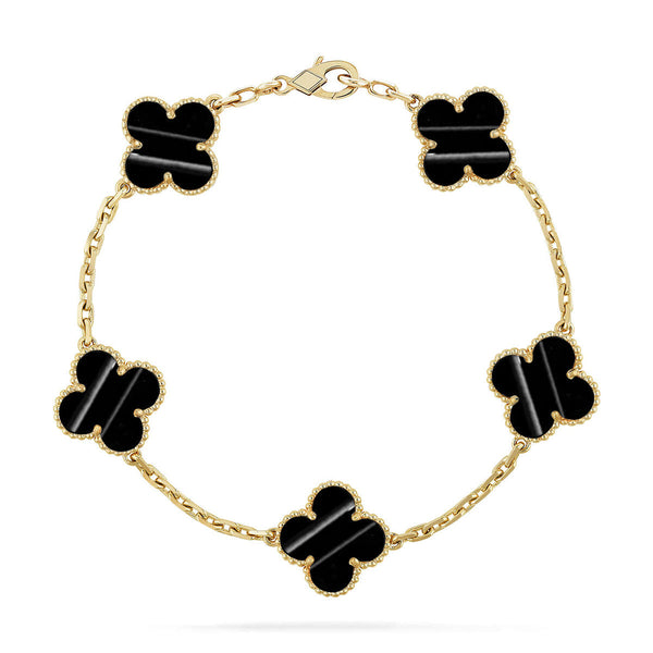 [Luxery] CLOVER 5 MOTIF PULSAR STONE BRACELET COLLECTION