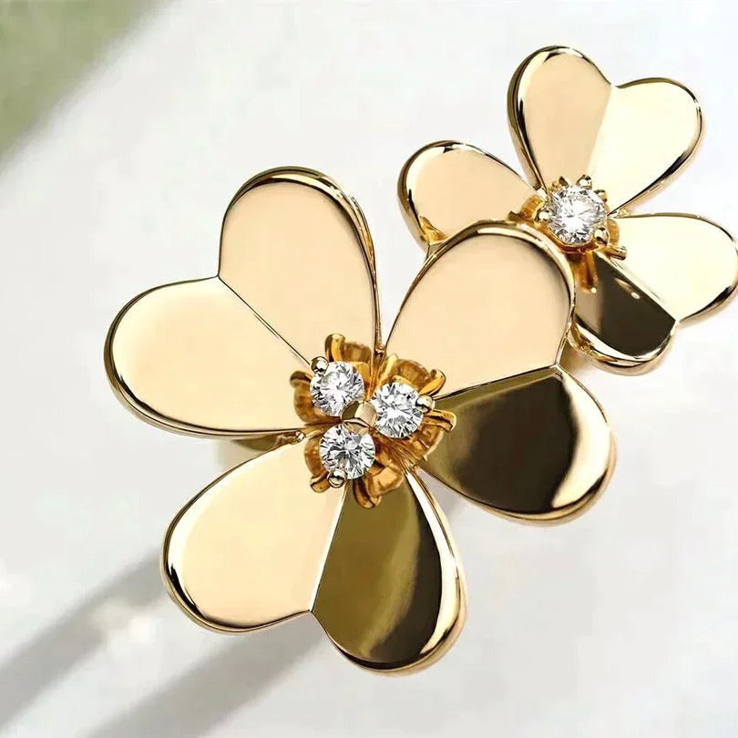 [Luxery]CLOVER COMOS GOLD DIAMOND RING