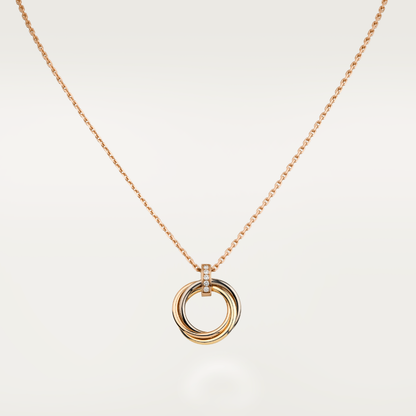 [Luxery]TRINITY NECKLACE GOLD  DIAMONDS
