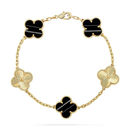 [Luxery] CLOVER 5 MOTIF PULSAR STONE BRACELET COLLECTION