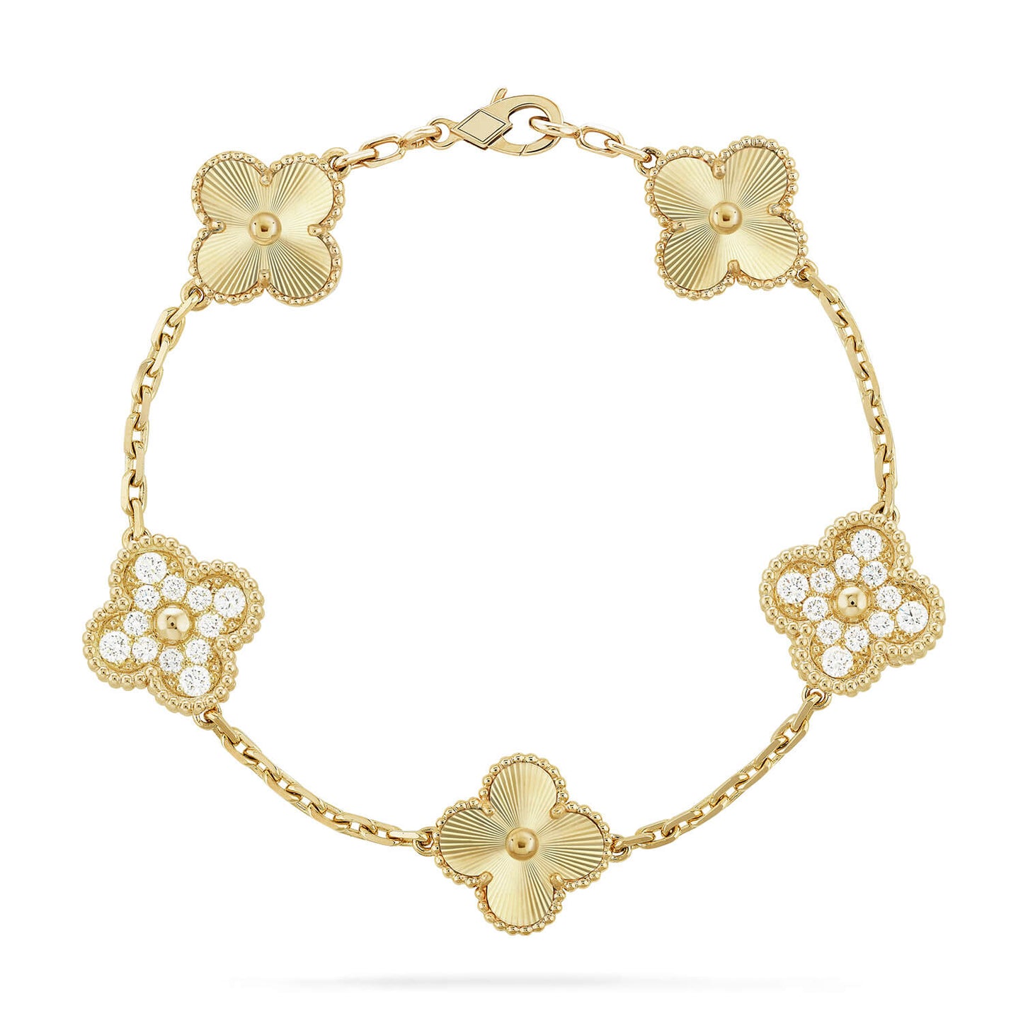 [Luxery] CLOVER 5 MOTIF LASER BRACELET COLLECTION