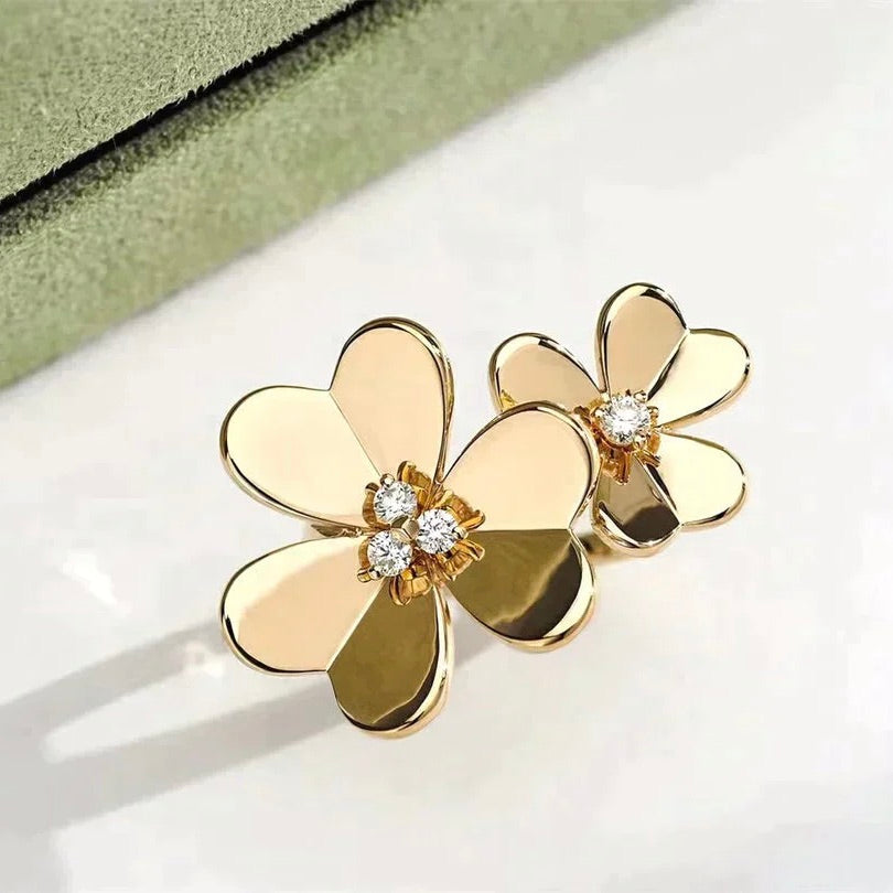 [Luxery]CLOVER COMOS GOLD DIAMOND RING