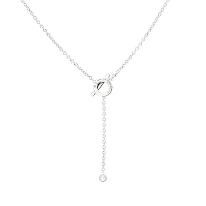 [Luxery]FINESSE SILVER DIAMOND NECKLACE