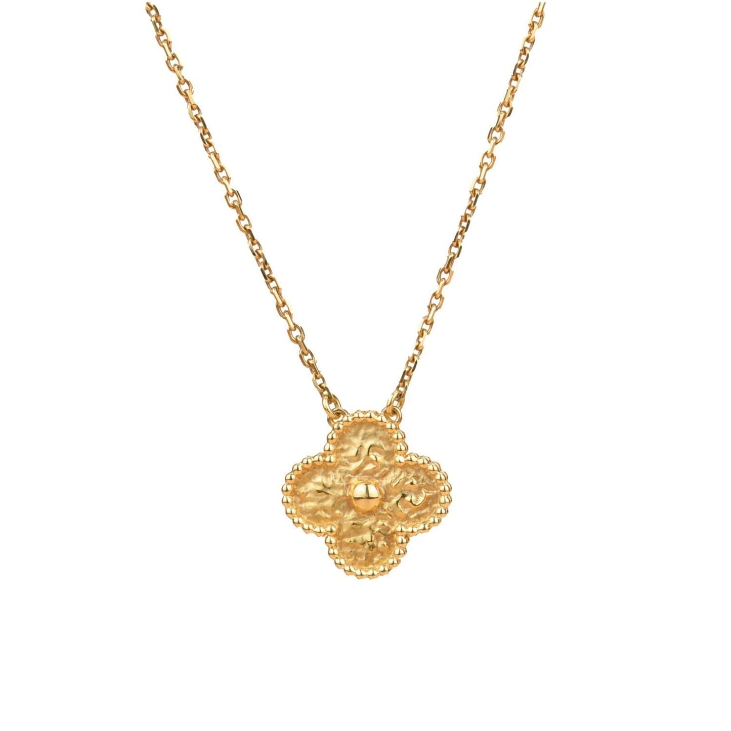 [Luxery]CLOVER 15MM  BRONZING NECKLACE
