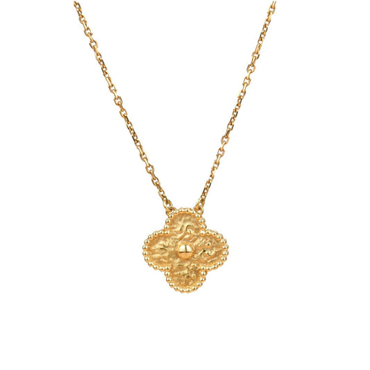 [Luxery]CLOVER 15MM  BRONZING NECKLACE