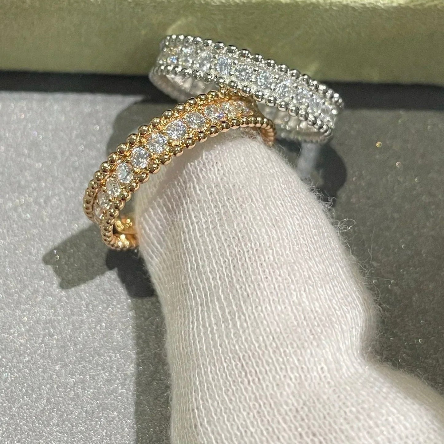 [Luxery]PERLEE DIAMOND SILVER RING