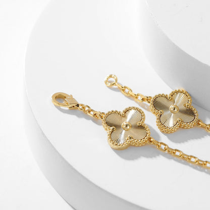 [Luxery]CLOVER 10 MOTIFS LASER NECKLACE