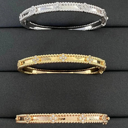 [Luxery]CLOVER BRACELET 4MM DIAMONDS