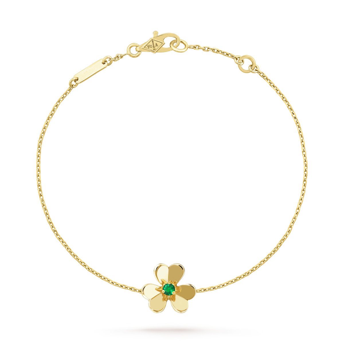 [Luxery]FRIVOLE GOLD FLOWER PINK MALACHITE BRACELET