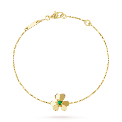 [Luxery]FRIVOLE GOLD FLOWER PINK MALACHITE BRACELET