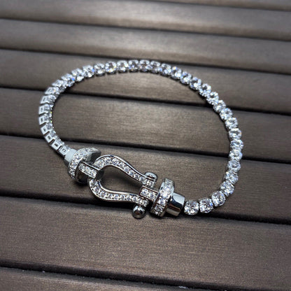 [Luxery]FORCE  HORSESHOE  DIAMOND TENNIS BRACELET