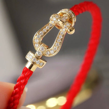[Luxery]FORCE LARGE HORSESHOE FULL DIAMOND BRACELET SILVER