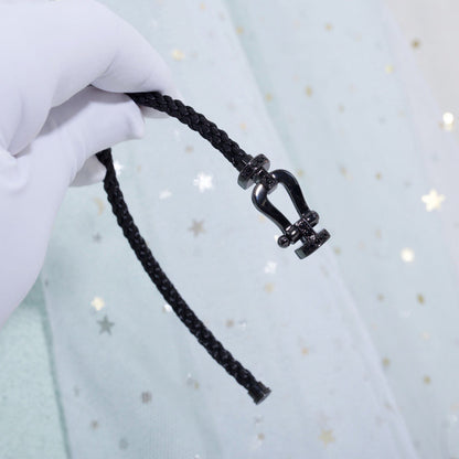 [Luxery]FORCE LARGE SERIES HORSESHOE BLACK SAMURAI BRACELET