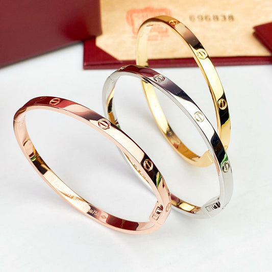 [⭐Luxus]LOVE ARMBAND 3,65 MM OHNE DIAMANTEN
