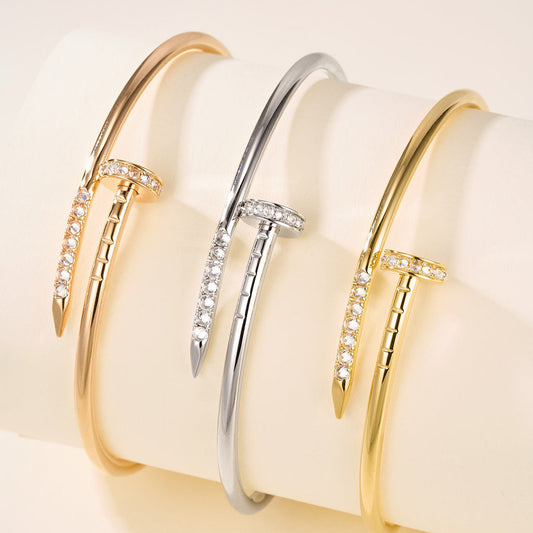 [⭐Luxus]JUSTE ARMBAND 2,5 MM DIAMANTEN