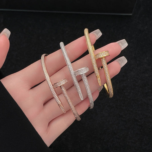 [⭐Luxery]JUSTE ARMBAND 3,5 MM VOLLDIAMANT
