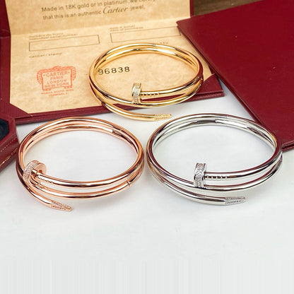 [⭐Luxus]JUSTE ARMBAND 3,5 MM DOPPELREIHE DIAMANT