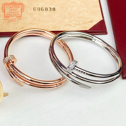 [⭐Luxus]JUSTE ARMBAND 3,5 MM DOPPELREIHE DIAMANT