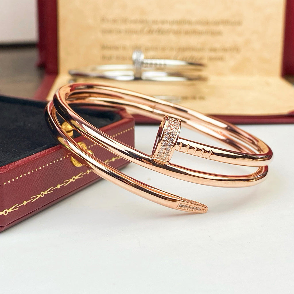 [⭐Luxus]JUSTE ARMBAND 3,5 MM DOPPELREIHE DIAMANT