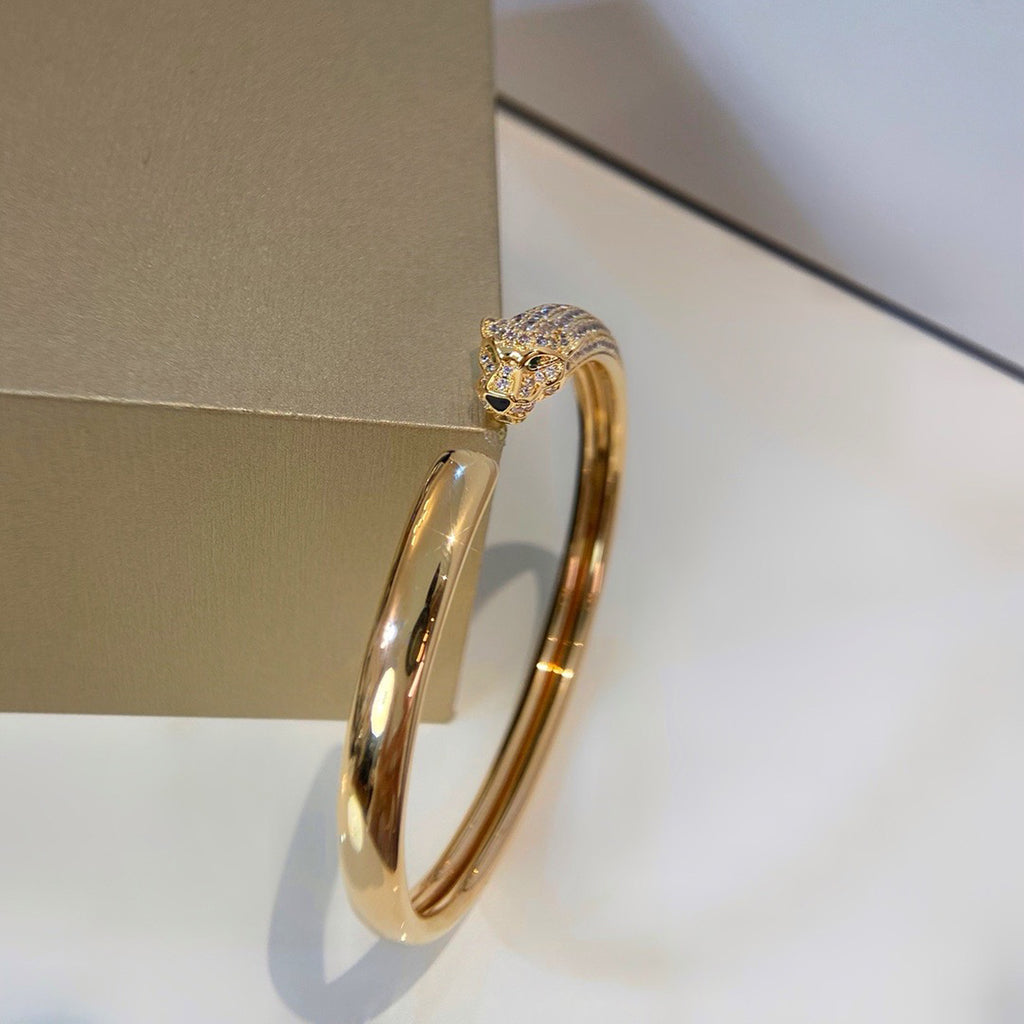 [⭐Luxus]PANTHÈRE HALB-DIAMANT-ARMREIF OFFEN