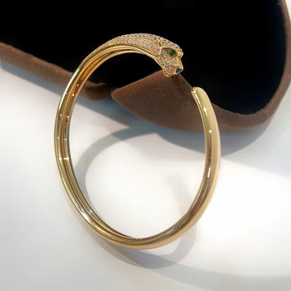 [⭐Luxus]PANTHÈRE HALB-DIAMANT-ARMREIF OFFEN