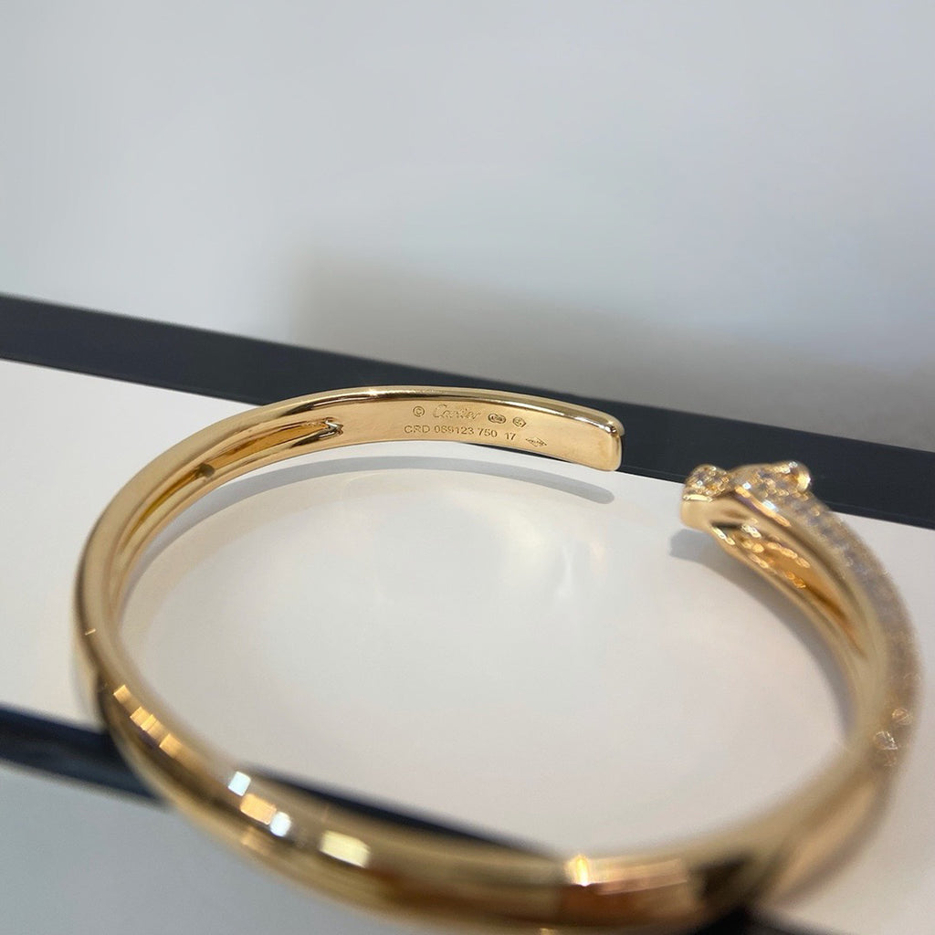 [⭐Luxus]PANTHÈRE HALB-DIAMANT-ARMREIF OFFEN