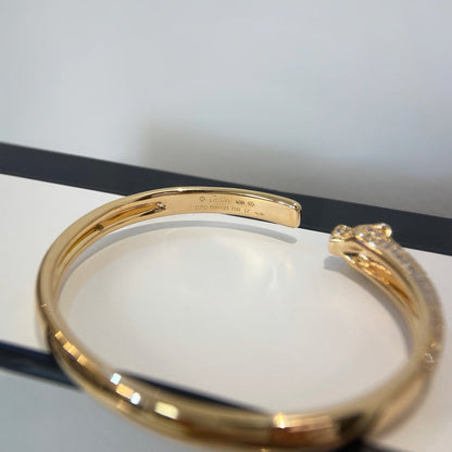 [⭐Luxus]PANTHÈRE HALB-DIAMANT-ARMREIF OFFEN