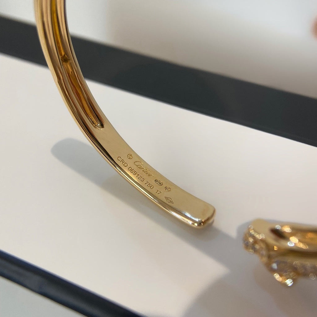 [⭐Luxus]PANTHÈRE HALB-DIAMANT-ARMREIF OFFEN