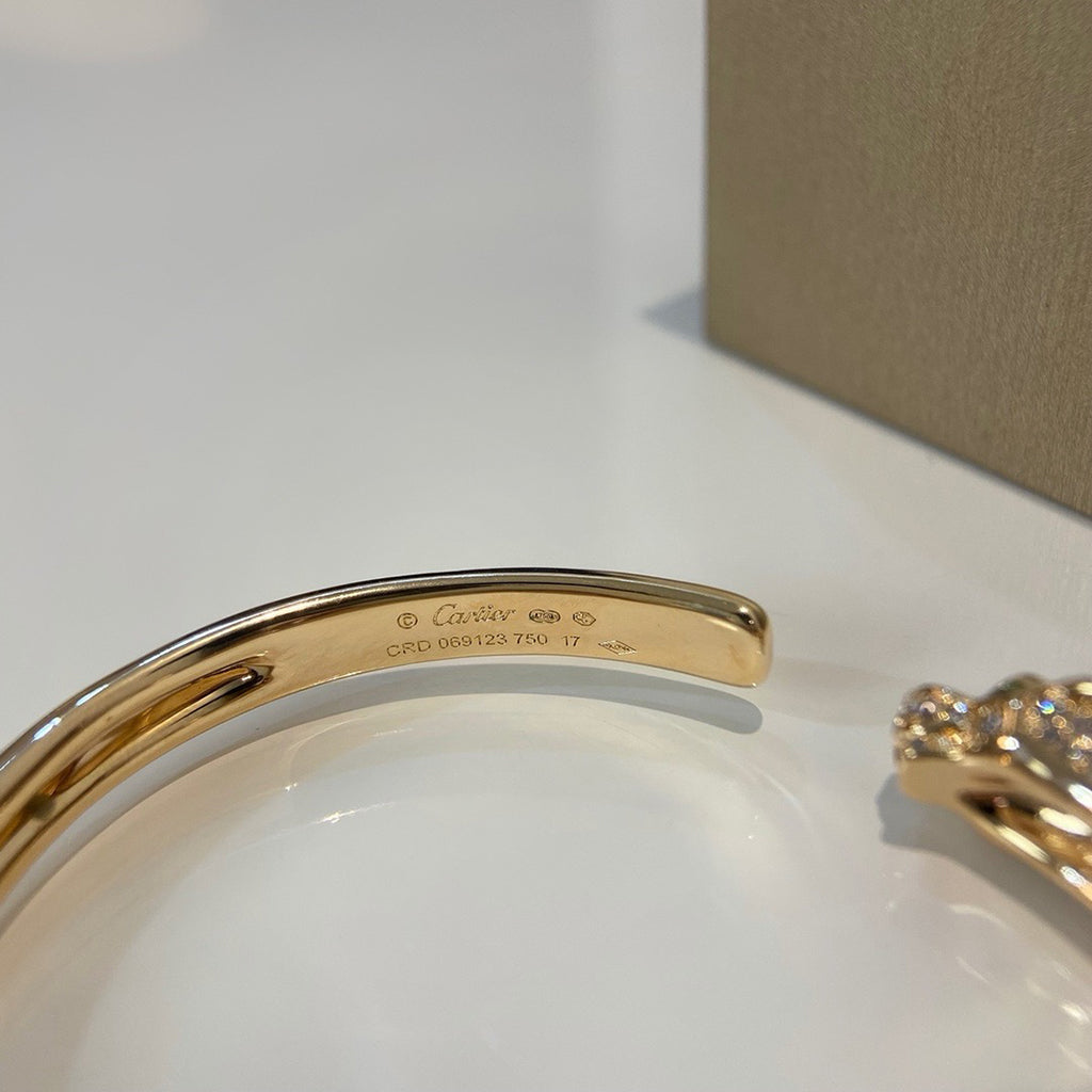 [⭐Luxus]PANTHÈRE HALB-DIAMANT-ARMREIF OFFEN