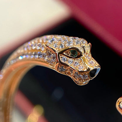 [⭐Luxus]PANTHÈRE HALB-DIAMANT-ARMREIF OFFEN