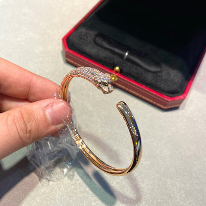 [⭐Luxus]PANTHÈRE HALB-DIAMANT-ARMREIF OFFEN