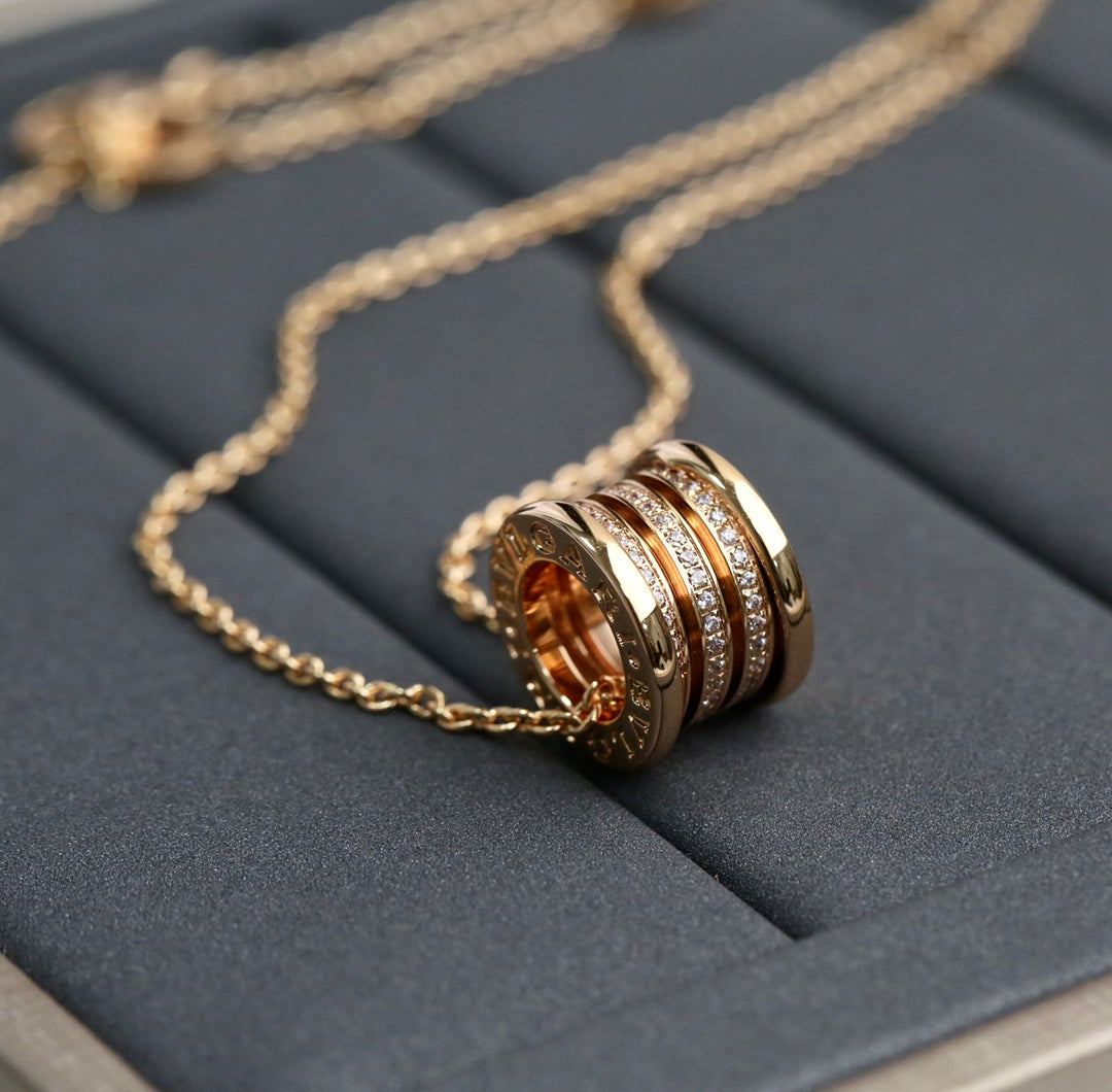 [⭐Luxus]ZERO 1 ROSÉGOLD DIAMANTHALSKETTE