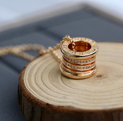 [⭐Luxus]ZERO 1 ROSÉGOLD DIAMANTHALSKETTE