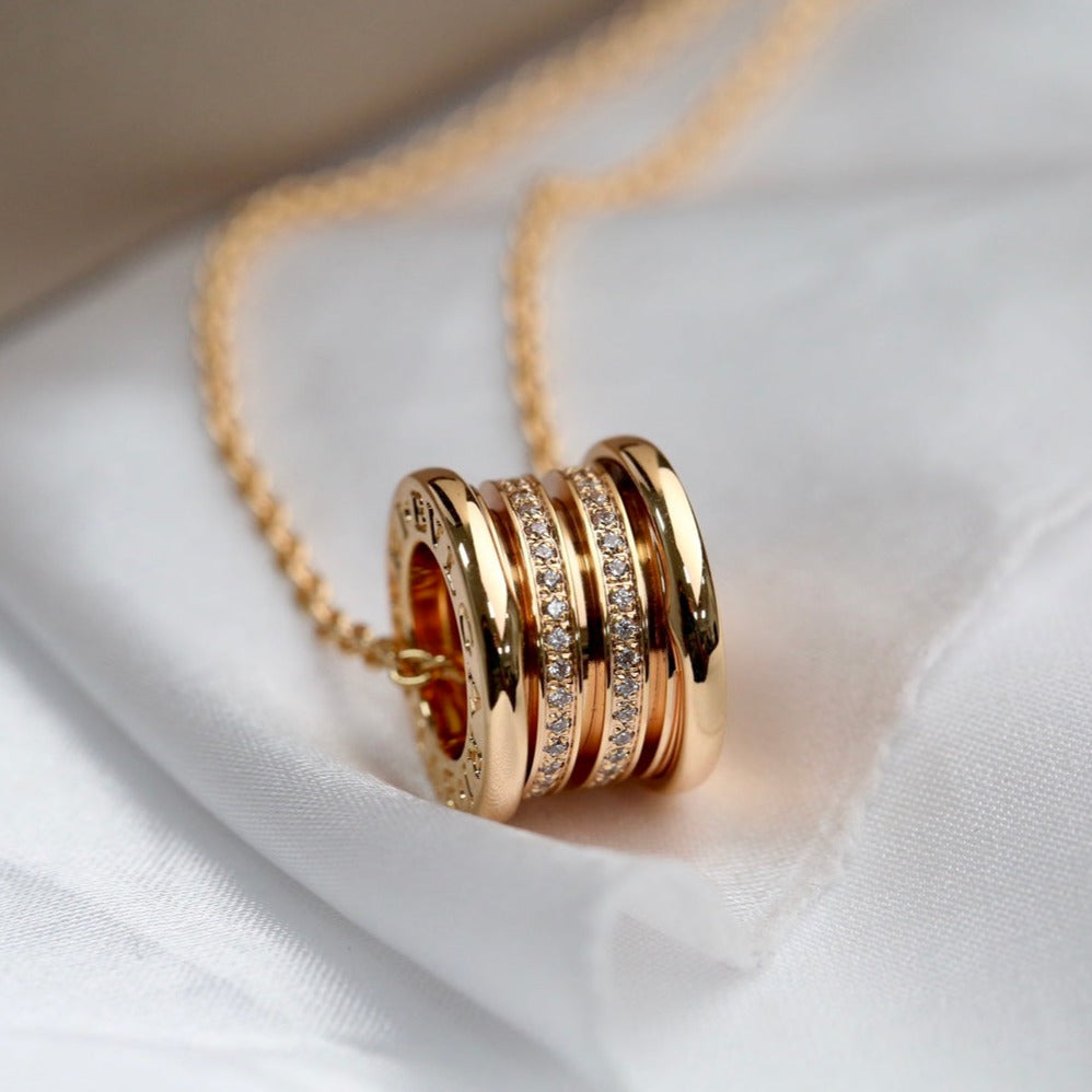 [⭐Luxus]ZERO 1 ROSÉGOLD DIAMANTHALSKETTE