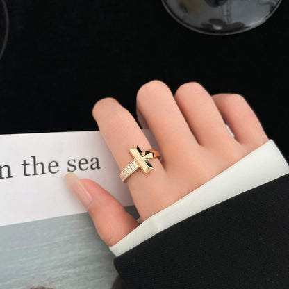 [⭐Luxery Jewels]T WIDE DIAMOND RING