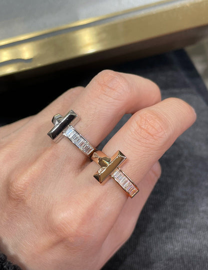 [⭐Luxery Jewels]T1 WIDE 4.5MM DIAMOND RING